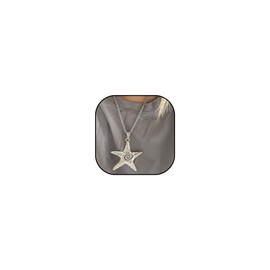 Starfish Necklace for Women Gold Silver Dainty Swirl Starfish Pendant Necklace Summer Beach Jewelry (silver)
