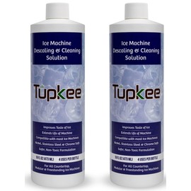 Tupkee Ice Machine Cleaner Solution – 16 fl oz Ice Maker Cleaner Descaler, Nickel Safe - Compatible for Affresh, Whirlpool 4396808, Manitowoc, Kitchenaid, Scotsman - Pack of 2