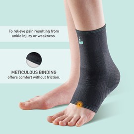 OPPO RA200 Ankle Brace Four-way stretch knitted Ankle Support Sleeve For All Physical Activities (Black, X-Large)