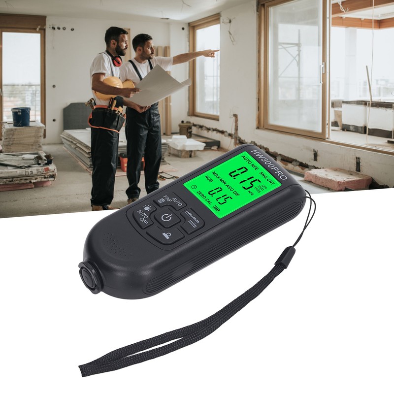 Coating Thickness Gauge High Accuracy Paint Depth Gauge Meter Antislip
