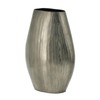 Aluminum Oval Vase with Chiseled Layers - 9.5" x 5.5"
