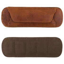 STILORD 'Neo' Removable Shoulder pad Leather with Press Studs for Shoulder Strap Vintage Belt Protection Padded pad Shoulder Bag, Colour:Shiny Cognac Brown