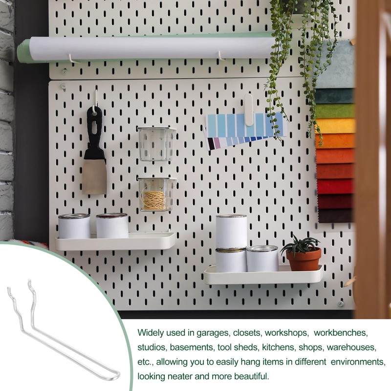 sourcing map 10Pcs Pegboard Hooks, 4 Inch Stainless Steel Peg