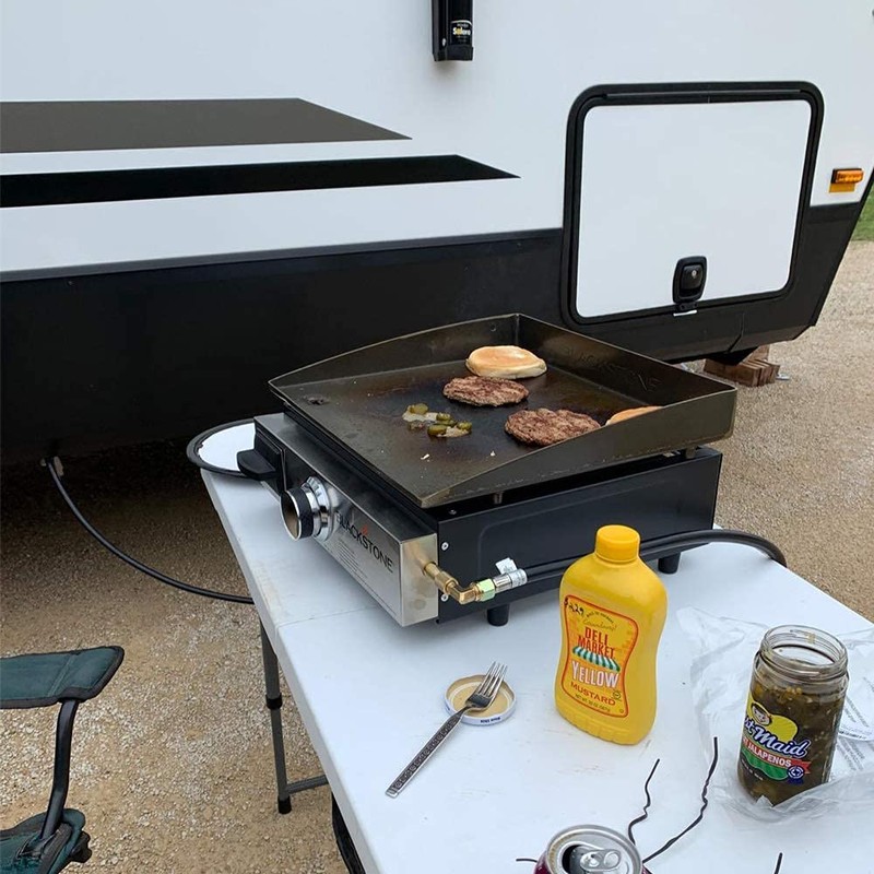 Eazy2hD 12FT RV Propane Hose with Blackstone Elbow Adapter, Low