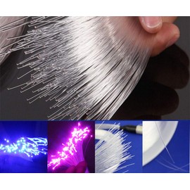 AZIMOM PMMA Plastic End Glow Fiber Optic Cable 1mm(0.04in) 50m(164ft)/Roll for Star Sky Ceiling All Kind Led Light Engine Driver Source