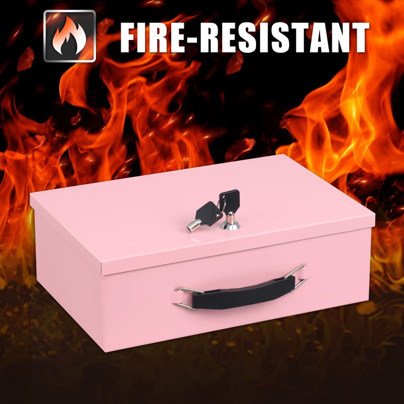 xydled Fire Resistant Safe Fire Safe Box with Key Lock