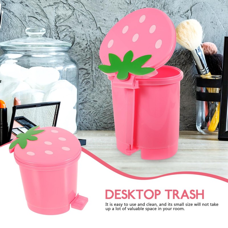 Creative Cartoon Shaped Trash Bin Mini Decorative Rubbish Can for