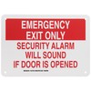 Brady 127165 Fire Safety Sign, Legend "Emergency Exit Only Security