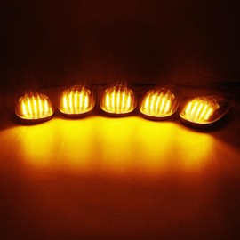 5PCS LED Cab Roof Lights Replacement for 1994-1998 Ram 1500 2500 3500 Clear Lens Amber Cab Clearance Lights for Ram Truck