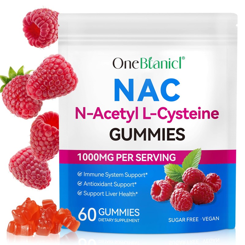 N-Acetyl L-Cysteine Gummies,1000mg NAC Gummies for Antioxidants & Immune Support,