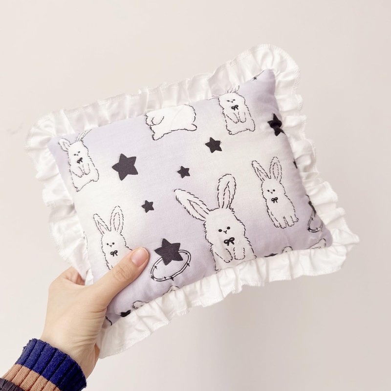 AIMALL 11x13.4 Inch Pure Cotton Lace Small Dog Pillow, Double-Sided