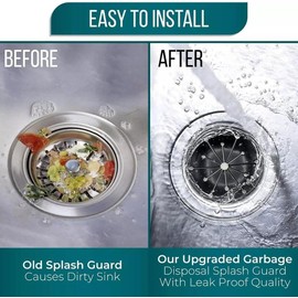 Black 3-Inch Sink Garbage Disposal Splash Guard, Rubber Baffle Cover for Whirlaway, Waste King, GE Models