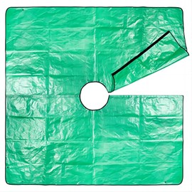 Landscape Tarp for Trimming, Waterproof Garden Tree Pruning Tarp Bush Trimming Catcher with Hole, Four Corners Has Corner Buckles Can Stand Up Fasten Around Trees and Shrubs, 78.7“X 78.7”
