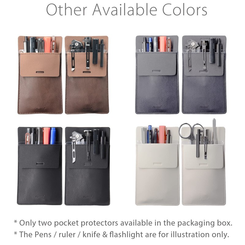 Pocket Protector, Leather Pen Pouch Holder Organizer, for Shirts Lab