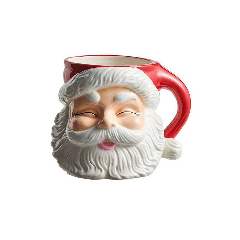 Raz Imports 2023 Jingle & Cocoa 7.5" Red Santa Container