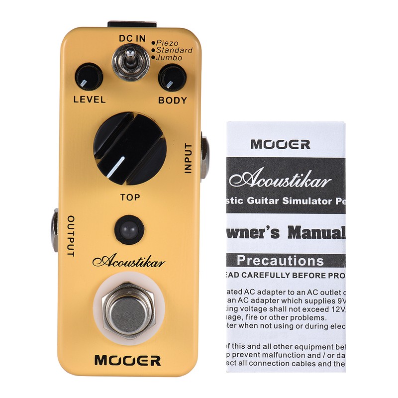 MOOER Acoustikar Acoustic Guitar Simulator Effect Pedal True Bypass with
