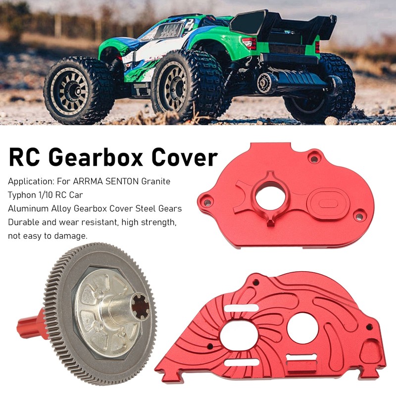 RC Gearbox Cover Aluminum Alloy Transmission Box Housing with Gear