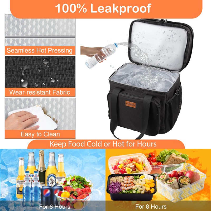 Expandable XLarge Lunch Box, Insulated Heavy Duty Lunch Bag Waterproof