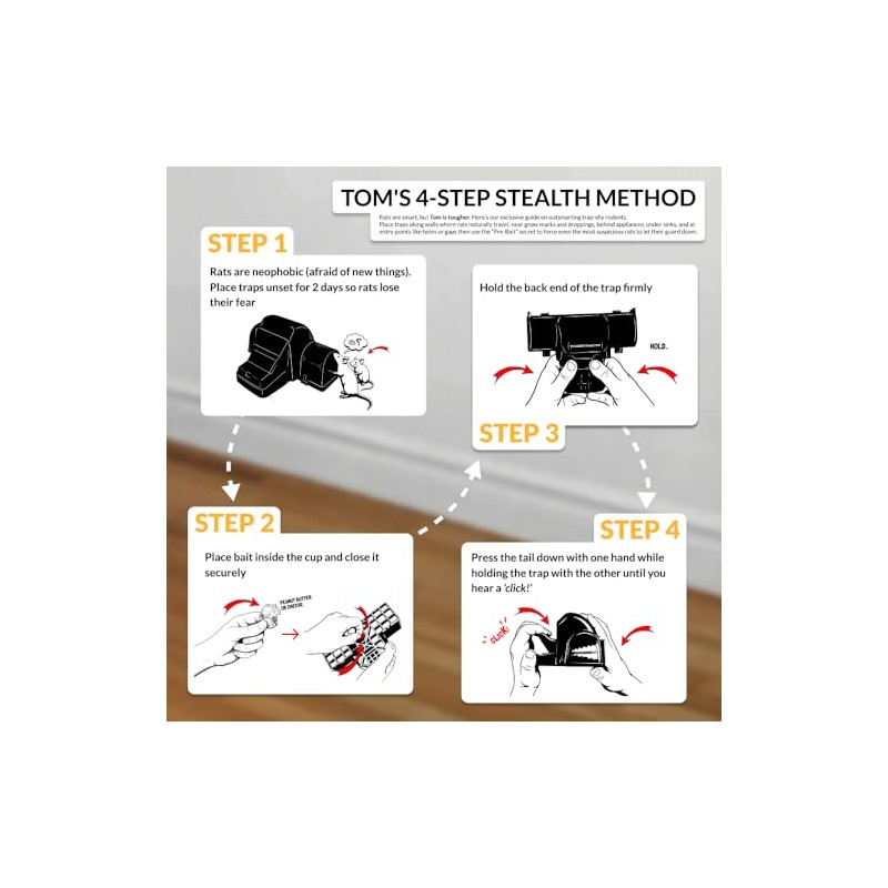 Tougher Than Tom Sure-Catch Rat Trap (2-Pack) - Heavy Duty