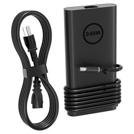 PowerPortnerLink 240W Slim Gan Charger Compatible with Dell G16 G15 G7 G5 Alienware x17 x16 x15 M18x X51 17 15 Precision 7780 7770 7680 7670 7560 3260 3551 Laptop, Performance TB16 TB15 Dock