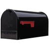 Plexon Outside Сurbside Horizontal Classic Mailbox, Black Steel, 20" L