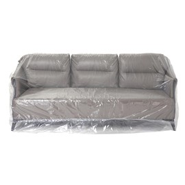 Mebiosi Plastic Furniture Covers, Heavy-Duty Waterproof & Dustproof Clear Furniture Covers for Moving & Storage for Couch, Sofa (Size 96 x 42 x 62 Inch)