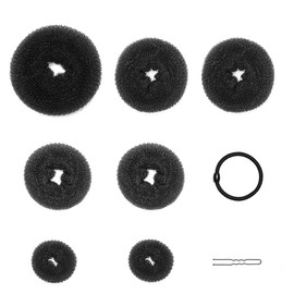 CENPEK 22 Pieces Hair Styling Set for Bun Donut Maker Hair Ring Styling Set for DIY Hairstyles Black Magic Hair Twist Styling Accessories