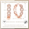 Bewenda Earrings Silver 925 Hoop Earrings, 925 Sterling Silver Infinity