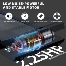 Flexispot Walking Pad, Under Desk Treadmill with 2.25HP Brushless Motor, 3 in 1 Portable Running Machine, Countdown Modes, Spacious Jogging Area for Home, Office Workout, 275 lbs Capacity, Black