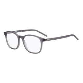 Hugo brillengestell hg 1024, rechteckig, in matte brown, gefertigt aus acetate