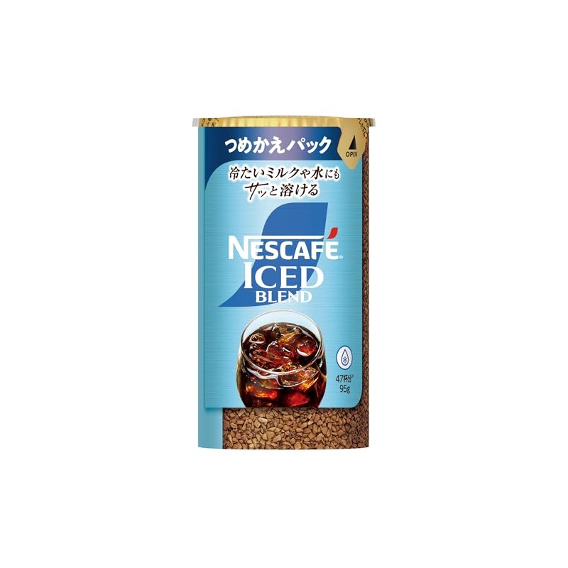 Nescafe Ice Blend Eco & System Pack 95g, Refill, Black,