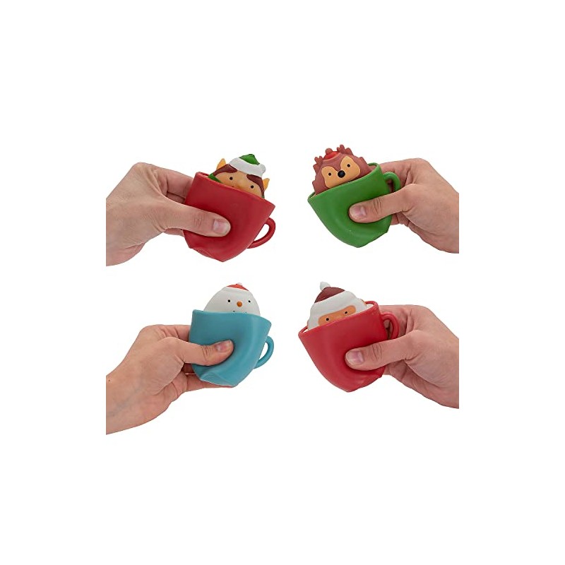 Fun Express Christmas Squeeze Cup Characters, 12 Pieces
