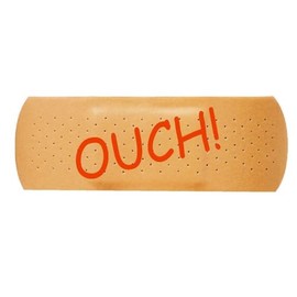 Generic OUCH Bandage Funny Bumper Sticker D626 Cover Dents or Scrapes