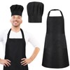 Livdouyu Chef's Hat and Apron Set, Adjustable High Cooking Apron,
