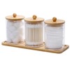 Tbestmax 10 Oz Cotton Swab/Ball/Pad Holder with Vanity Tray, Qtip