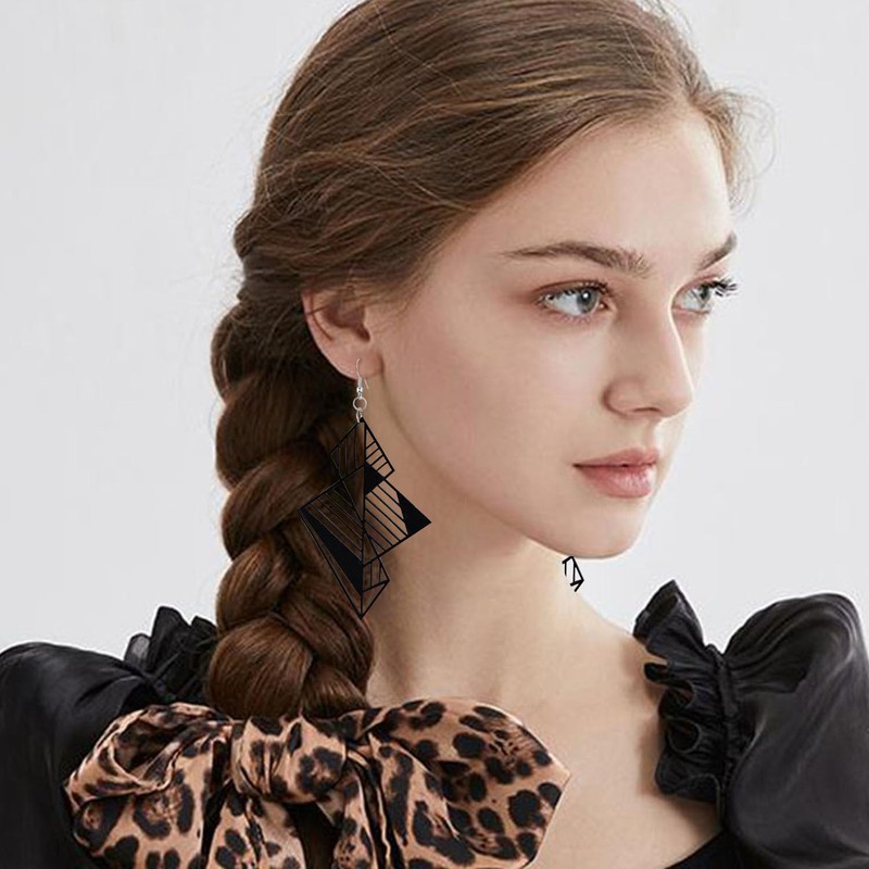 JIMARIN Handmade Lightweight 70s 80s Retro Hollow Chandelier Dangle Drop