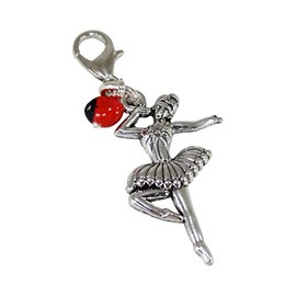 Evelyn Brooks Designs Peruvian Gift Ballerina Dancer Good Luck Silver Pendant Charm(1.2” x 0.4”)- Symbol of Protection, Prosperity, Love & Good Luck