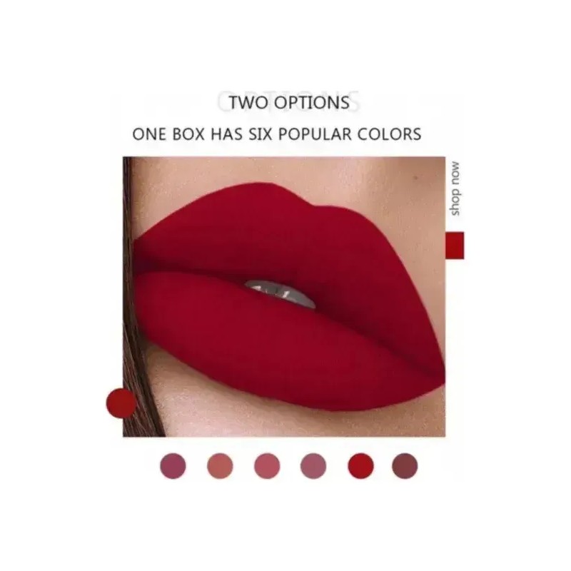 Kit De Labios Mate Hermoso, Set De Regalo De 6
