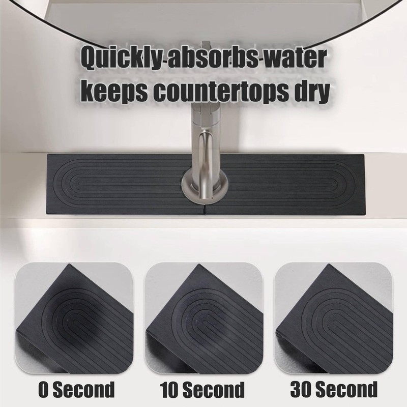 Stargaz Faucet Mat for Kitchen Sink Diatomaceous Earth Faucet Splash