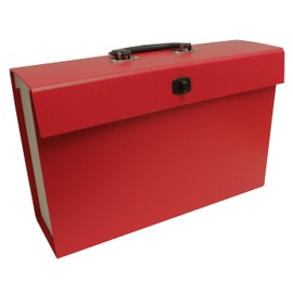 Cathedral Products 21 Pocket Cardboard Expanding File Case - Red