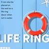 23 Inch Life Rings with 98.4ft Water Floating Lifesaving Rope