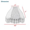 Aspen Creative 55005 Handsewn Scallop Dome Transitional UNO Fringe Lamp