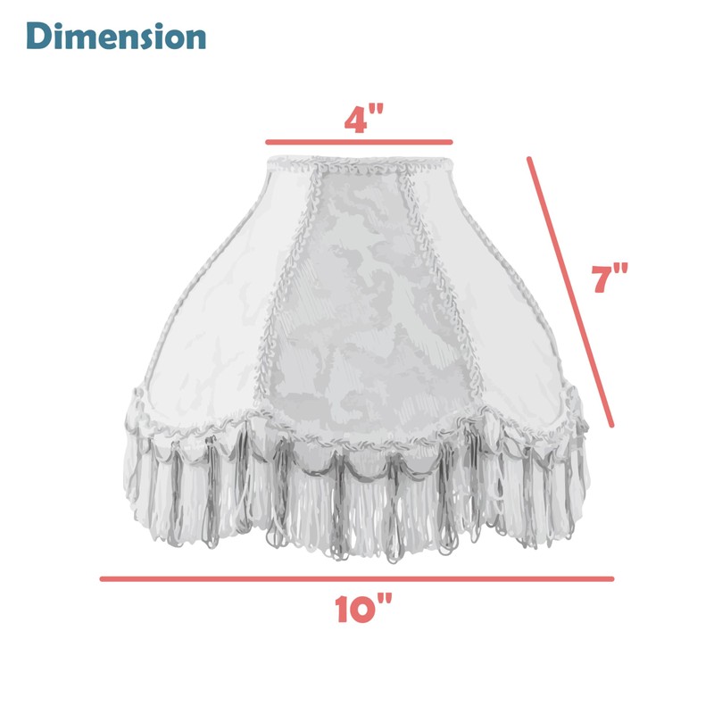 Aspen Creative 55005 Handsewn Scallop Dome Transitional UNO Fringe Lamp