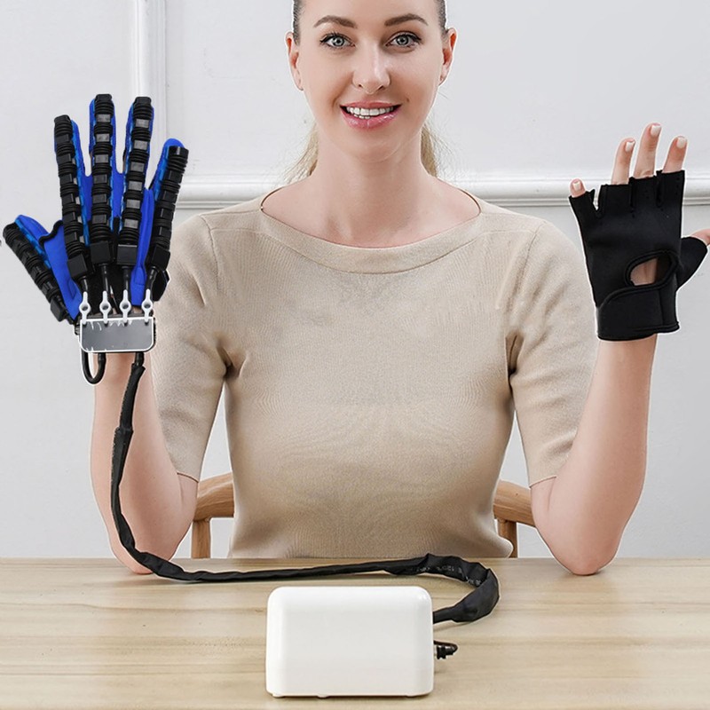 Hand Function Training Glove Rechargeable Hot Compress 3 Modes 9