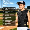 Dialudon Youth Boys Football Padded Compression Shirt Rib Chest Shoulder
