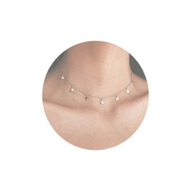Yheakne Choker Necklace with Small Star Necklace with Gold Star Pendant Chain Minimalist Necklace Simple Necklace for Everyday Jewellery for Women and Girls