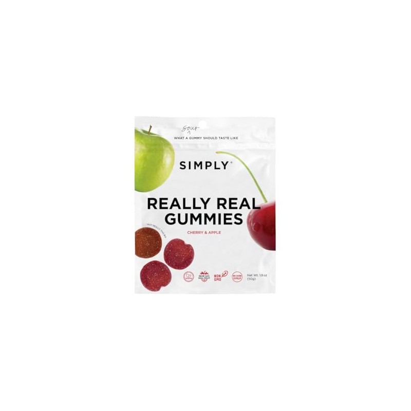 Simply Gum Really Real Gummies, 1.8oz Snack Pack (Pack of