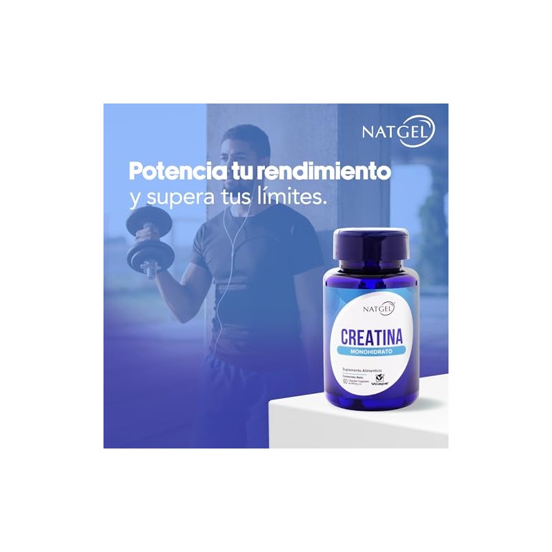 Creatina | Creatina Monohidratada 100% Pura | Pre Entreno, Rendimiento