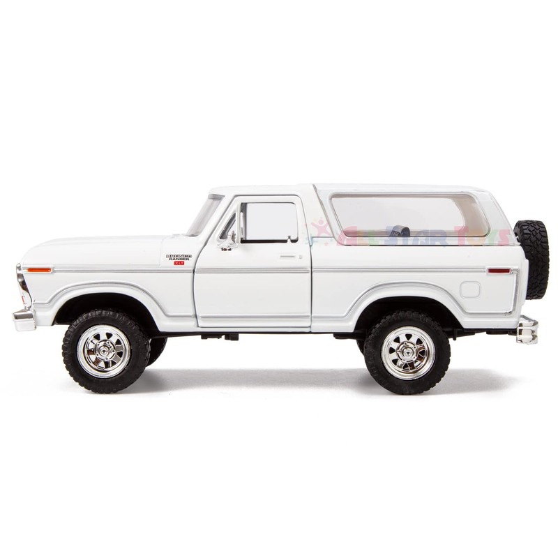 1978 Ford Bronco 1:24 Diecast Model Car White SUV SUT