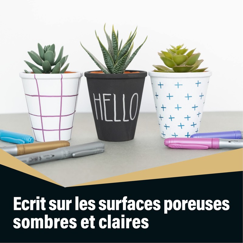 Bic Marking Permanent Markers - Assorted Intense/Pastel/Metallic Colours, Assorted Colours,